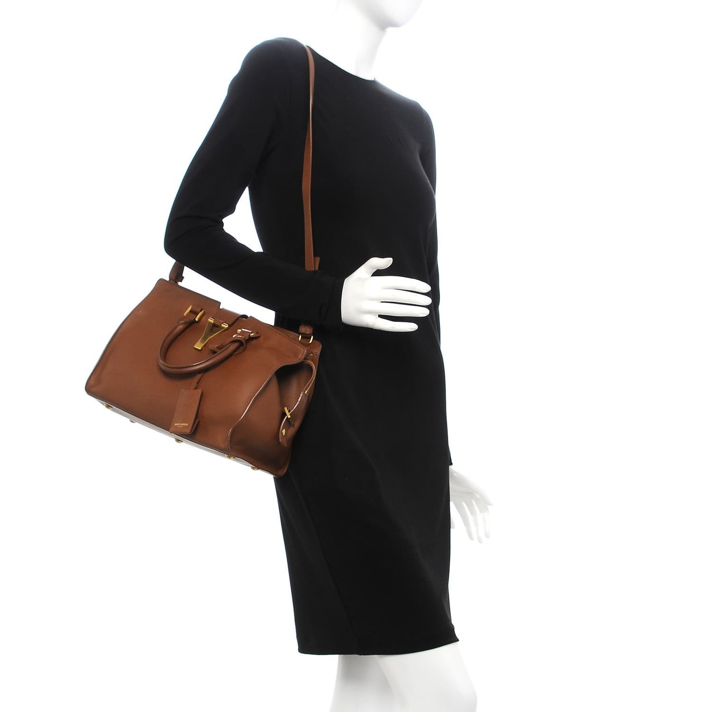 Calfskin Small Classic Y Cabas Cognac