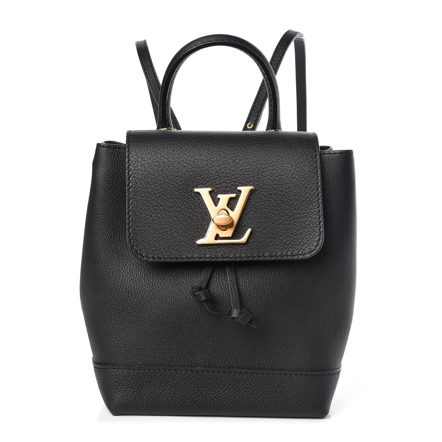 Calfskin Lockme Mini Backpack Black