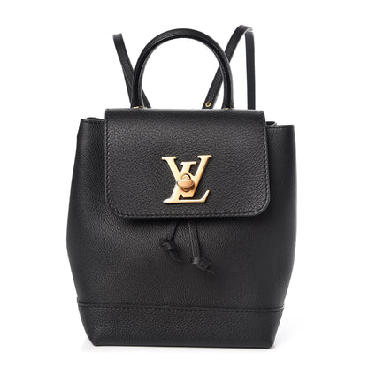 Louis Vuitton Calfskin Lockme Mini Backpack Black 1 of 6