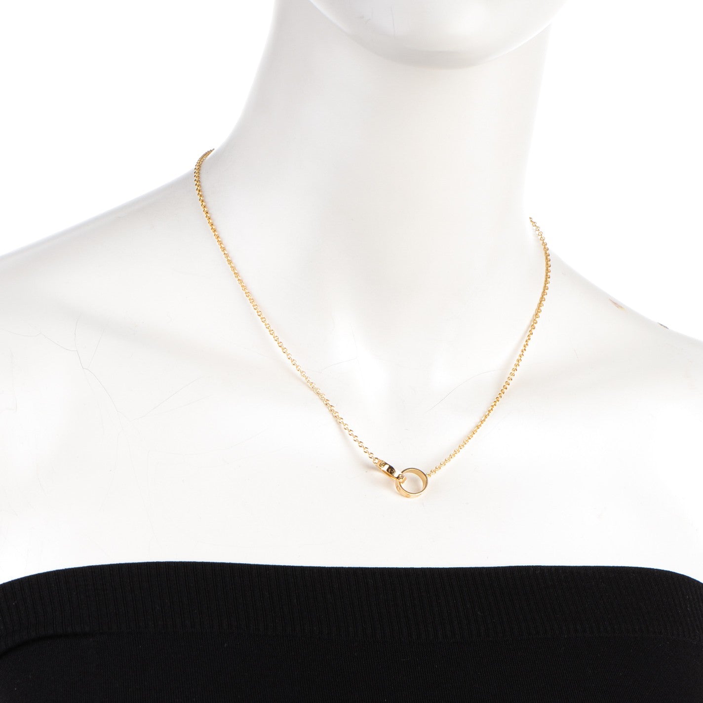 18K Yellow Gold Interlocking LOVE Necklace