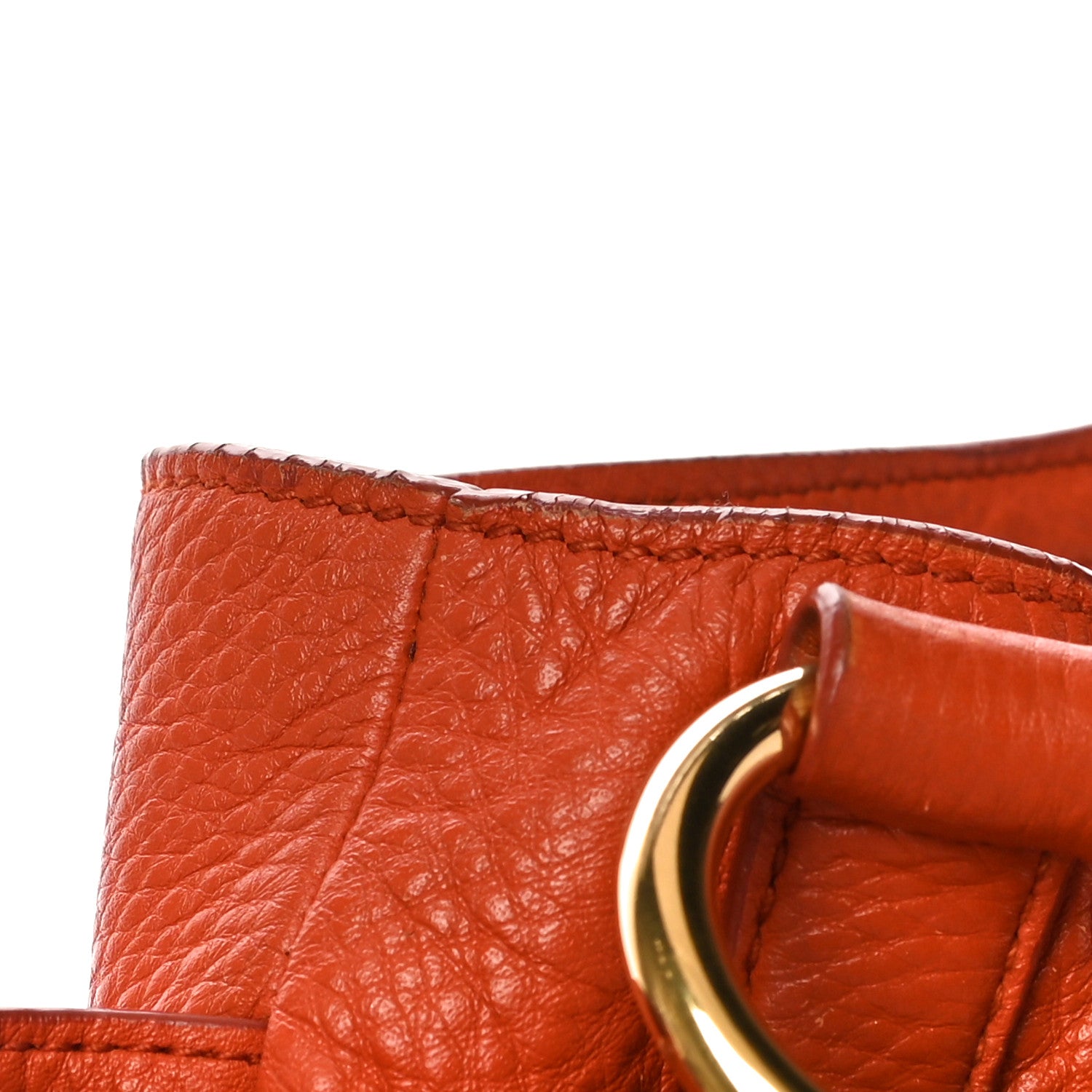 Prada Vitello Daino Side Pocket Hobo Papaya 12 of 15