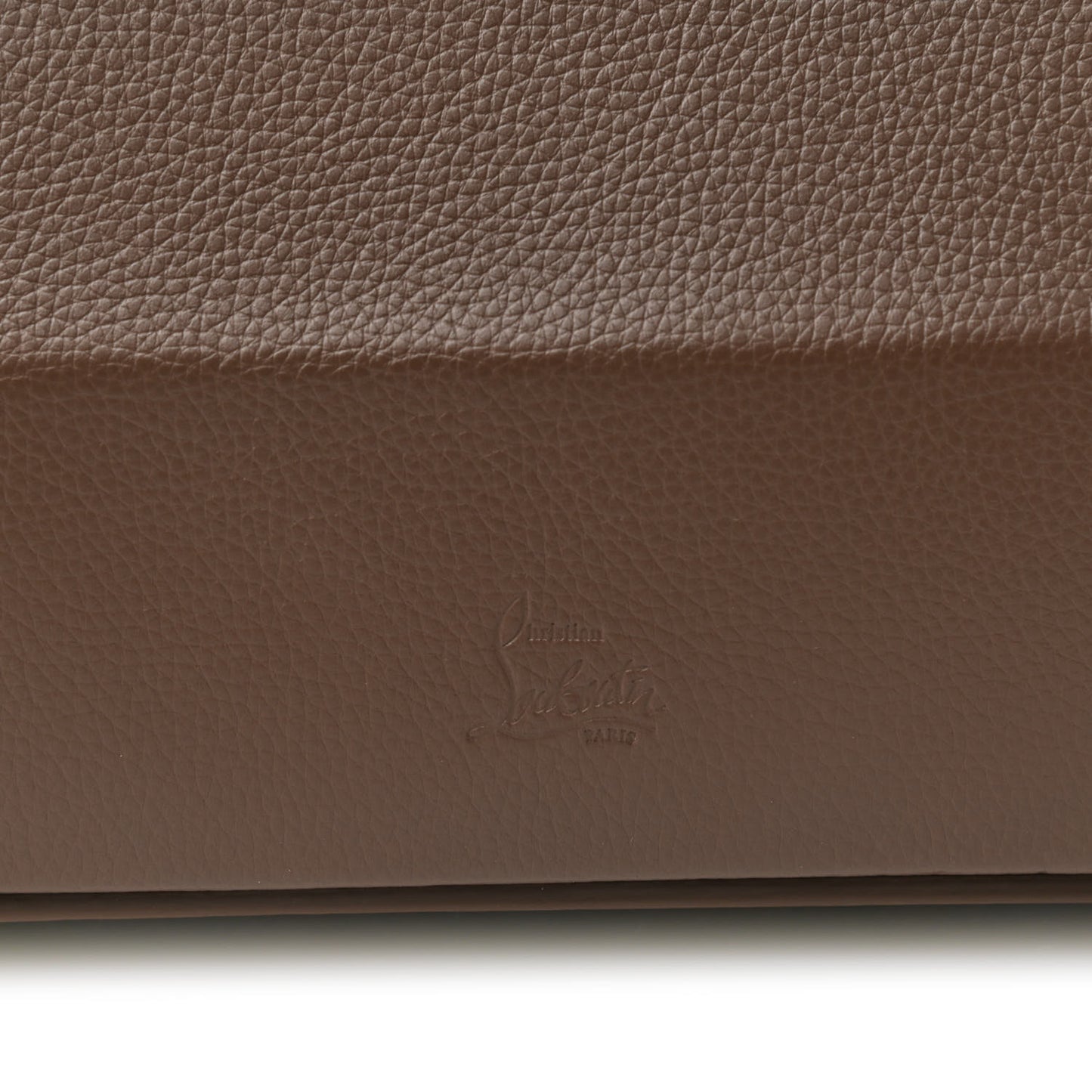 Grained Calfskin Studded Large Eloise Satchel Brown