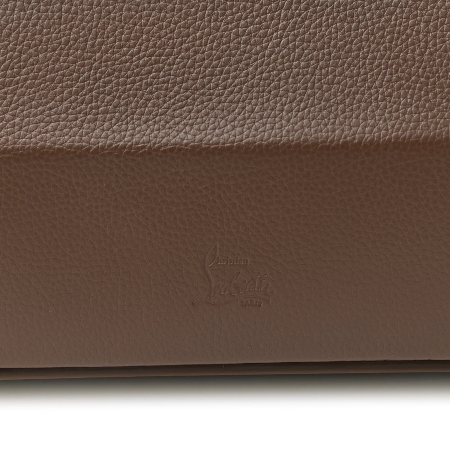 Christian Louboutin Grained Calfskin Studded Large Eloise Satchel Brown 7 of 9