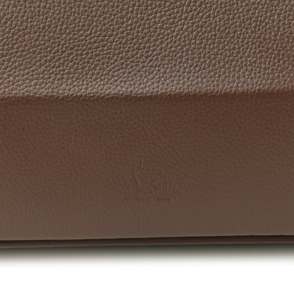 Christian Louboutin Grained Calfskin Studded Large Eloise Satchel Brown 7 of 9