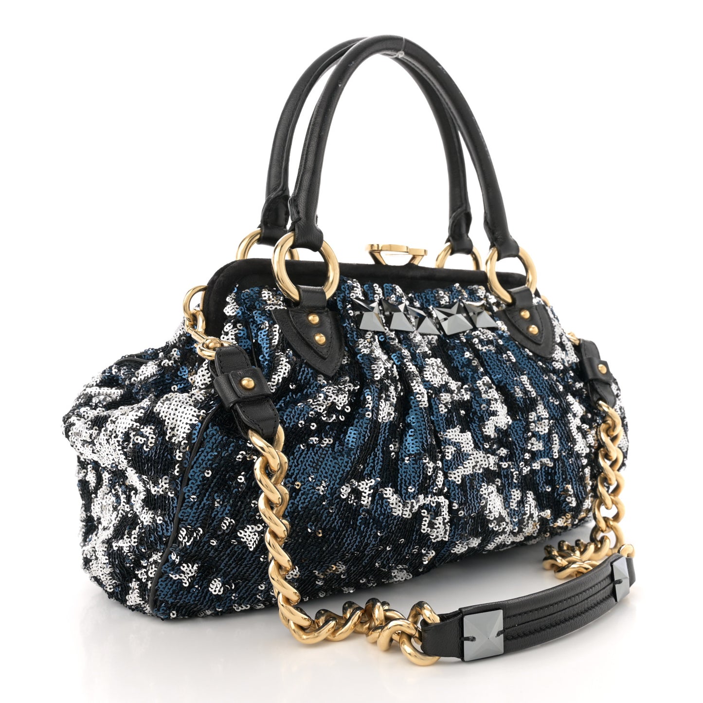 Sequined New York Rocker Stam Blue
