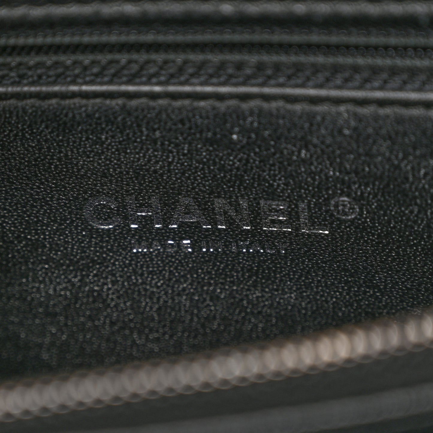 Caviar Lizard Quilted Large Coco Handle Flap Black