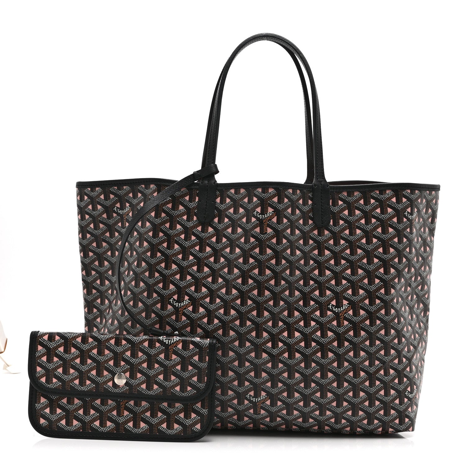 Goyard Goyardine Saint Louis Claire Voie PM Black Pink 3 of 11