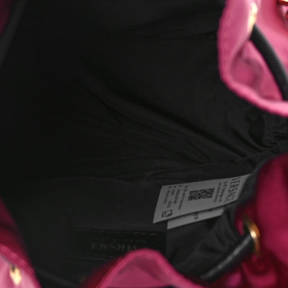 Versace Nylon Medusa Drawstring Bucket Bag Dahlia Black 4 of 7
