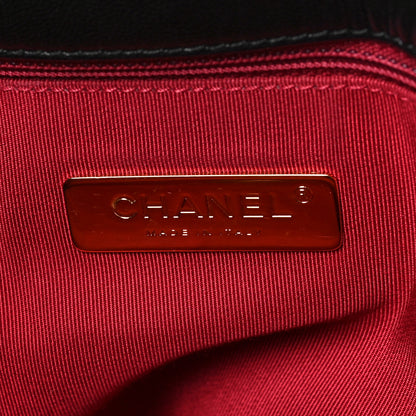 Chanel Shiny Goatskin Quilted Maxi Chanel 19 Flap Black 6 of 9