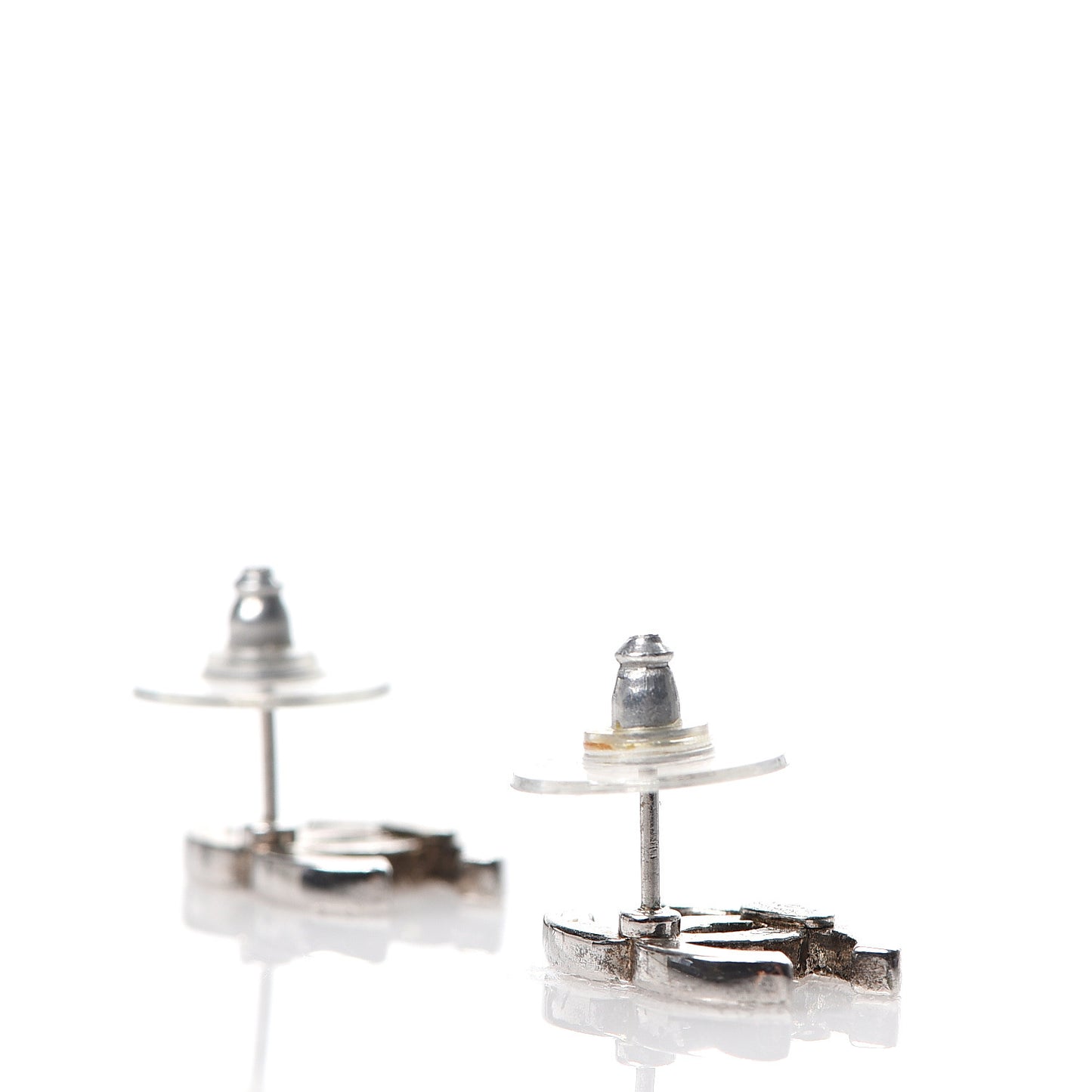 Crystal CC Earrings Silver