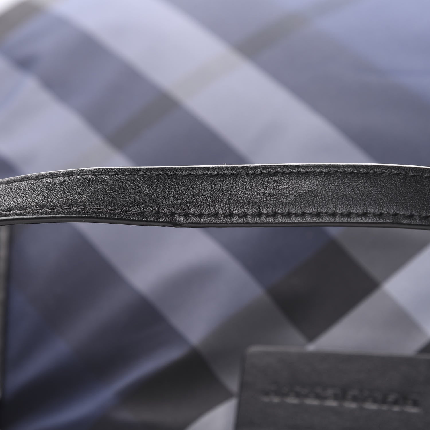 Burberry Nylon Check Small Buckleigh Packable Tote Navy Blue 12 of 12
