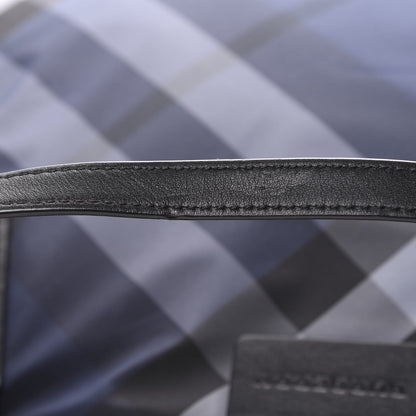 Burberry Nylon Check Small Buckleigh Packable Tote Navy Blue 12 of 12