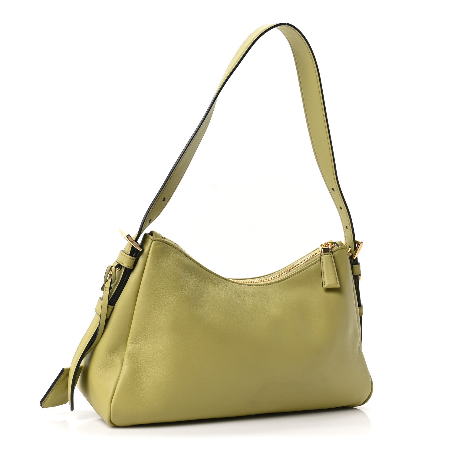 Prada Soft Calfskin Medium Aimee Shoulder Bag Pistachio 3 of 10