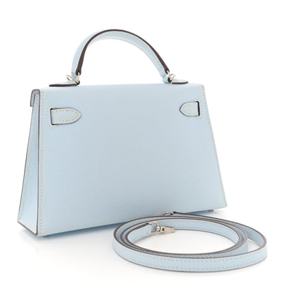 Hermes Epsom Mini Kelly Sellier 20 Bleu Brume 3 of 16