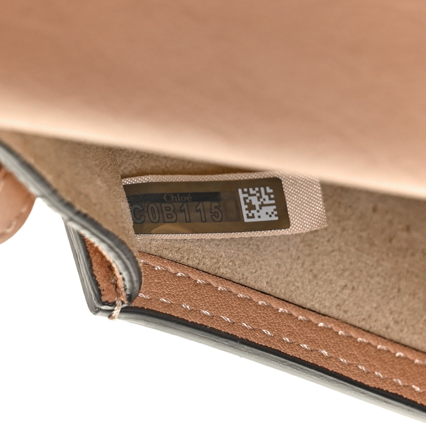 Calfskin Suede Medium Nile Bracelet Bag Biscotti