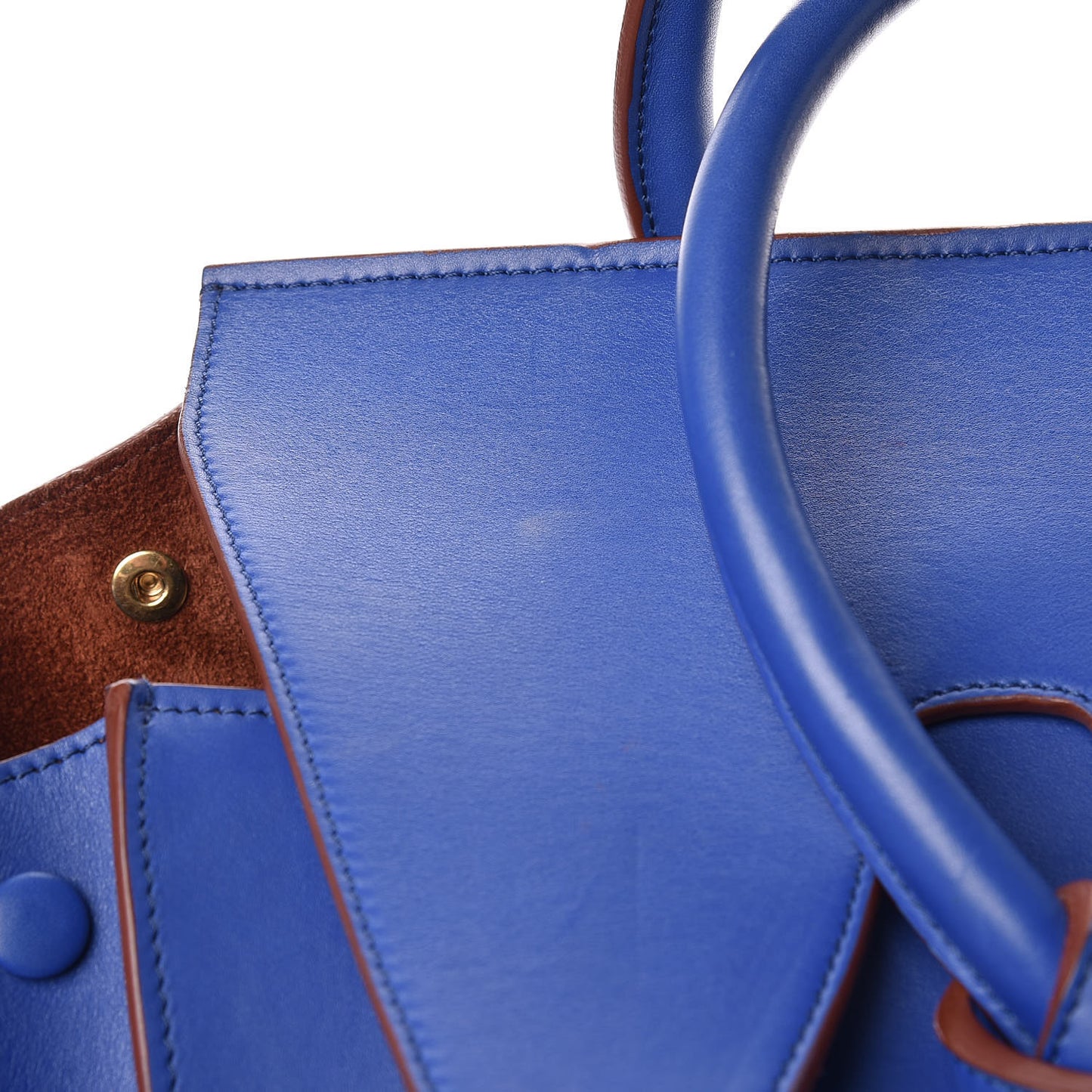 Smooth Calfskin Small Tie Knot Tote Indigo