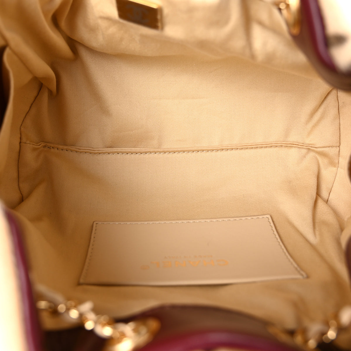 Chanel Pony Hair Mini Chanel 25 Handbag Beige Black 5 of 10