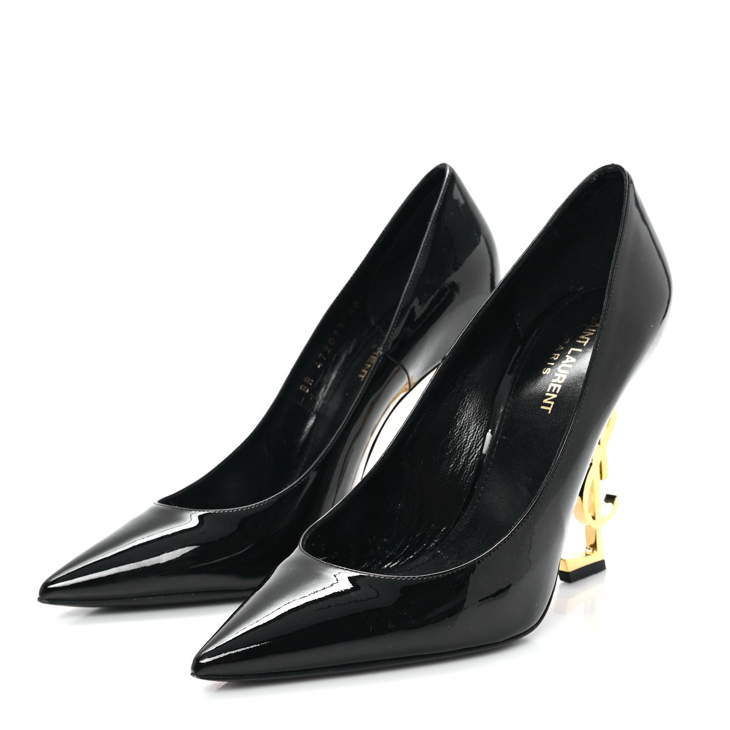 Vernice Chiffon Opyum 110 Pumps  40 Black Gold