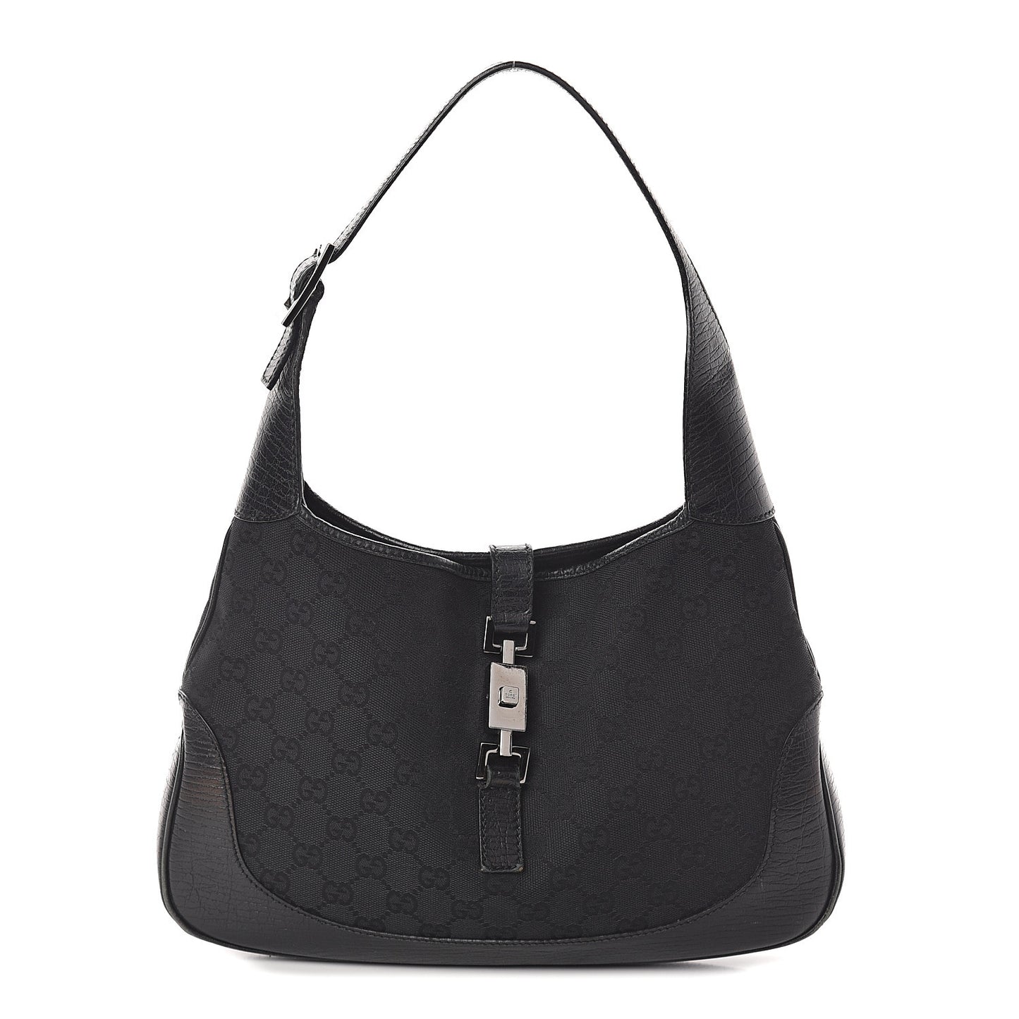 Denim Monogram Small Jackie O Hobo Black