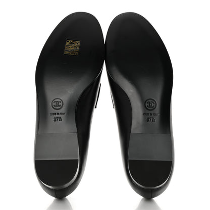Chanel Lambskin Enamel CC Moccasin Loafers 37.5 Black 5 of 9