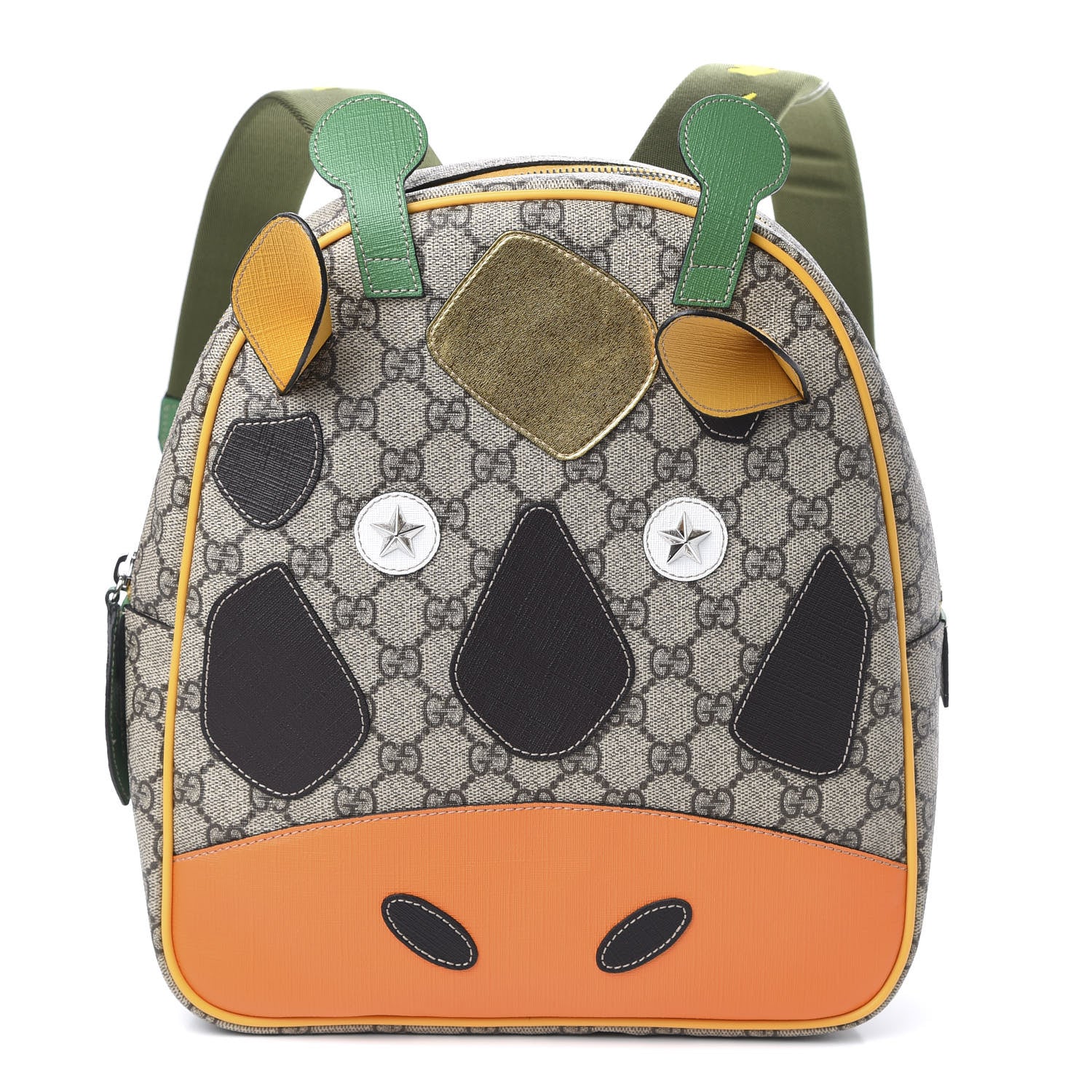 Gucci GG Supreme Monogram Kids Giraffe Backpack Ebony Multicolor 1 of 9