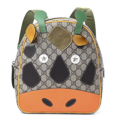 Gucci GG Supreme Monogram Kids Giraffe Backpack Ebony Multicolor 1 of 9