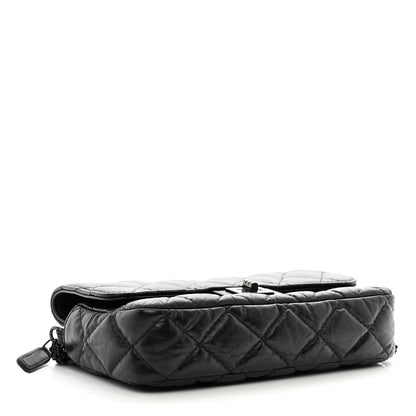 Chanel Aged Calfskin Quilted 2.55 Reissue Phone Holder With Chain So Black 4 of 12
