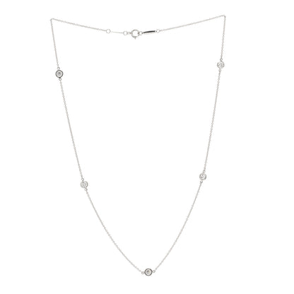 Tiffany Platinum Diamond Elsa Peretti .70ctw Diamonds by the Yard 5 Station Necklace 3 of 6