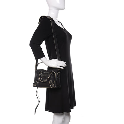 Balenciaga Supple Grained Calfskin Classic Silver Hardware Highlight Mini City Black 2 of 17