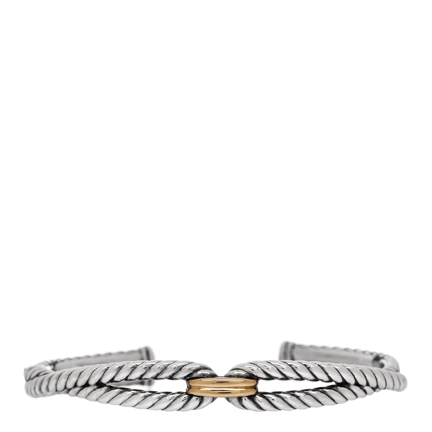 Sterling Silver 18K Yellow Gold Cable Loop Bracelet