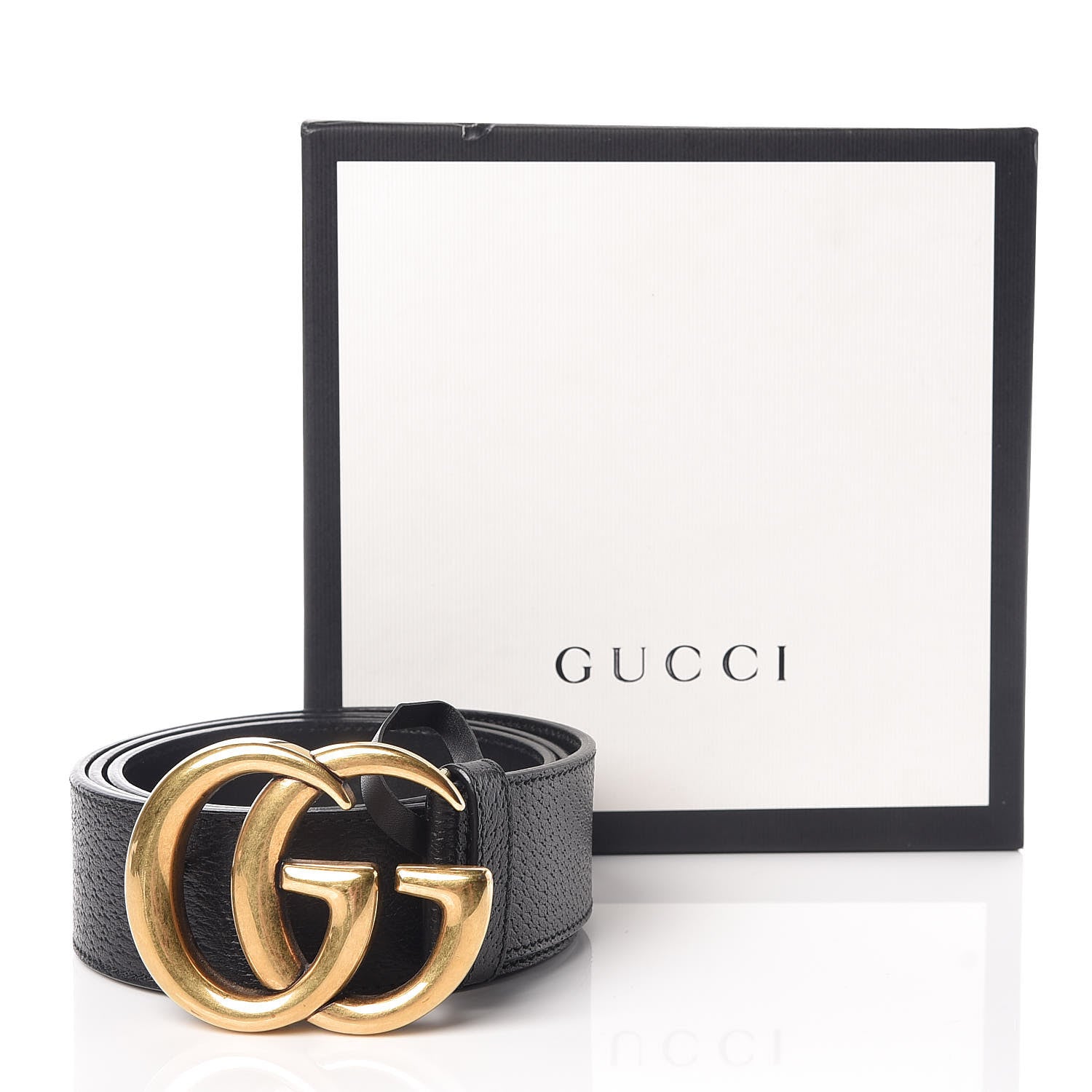 Gucci Textured Calfskin Double G 40mm Belt 95 38 Black 8 of 8