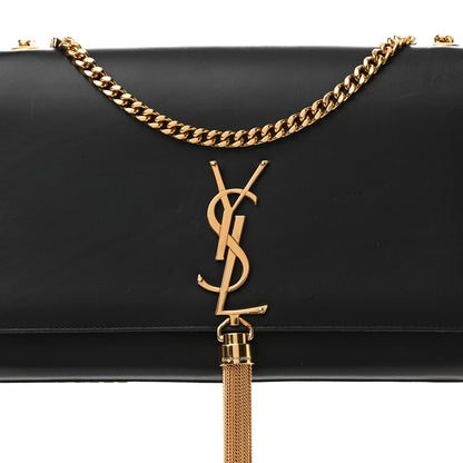 Saint Laurent Smooth Calfskin Medium Classic Monogram Kate Tassel Satchel Black 8 of 14