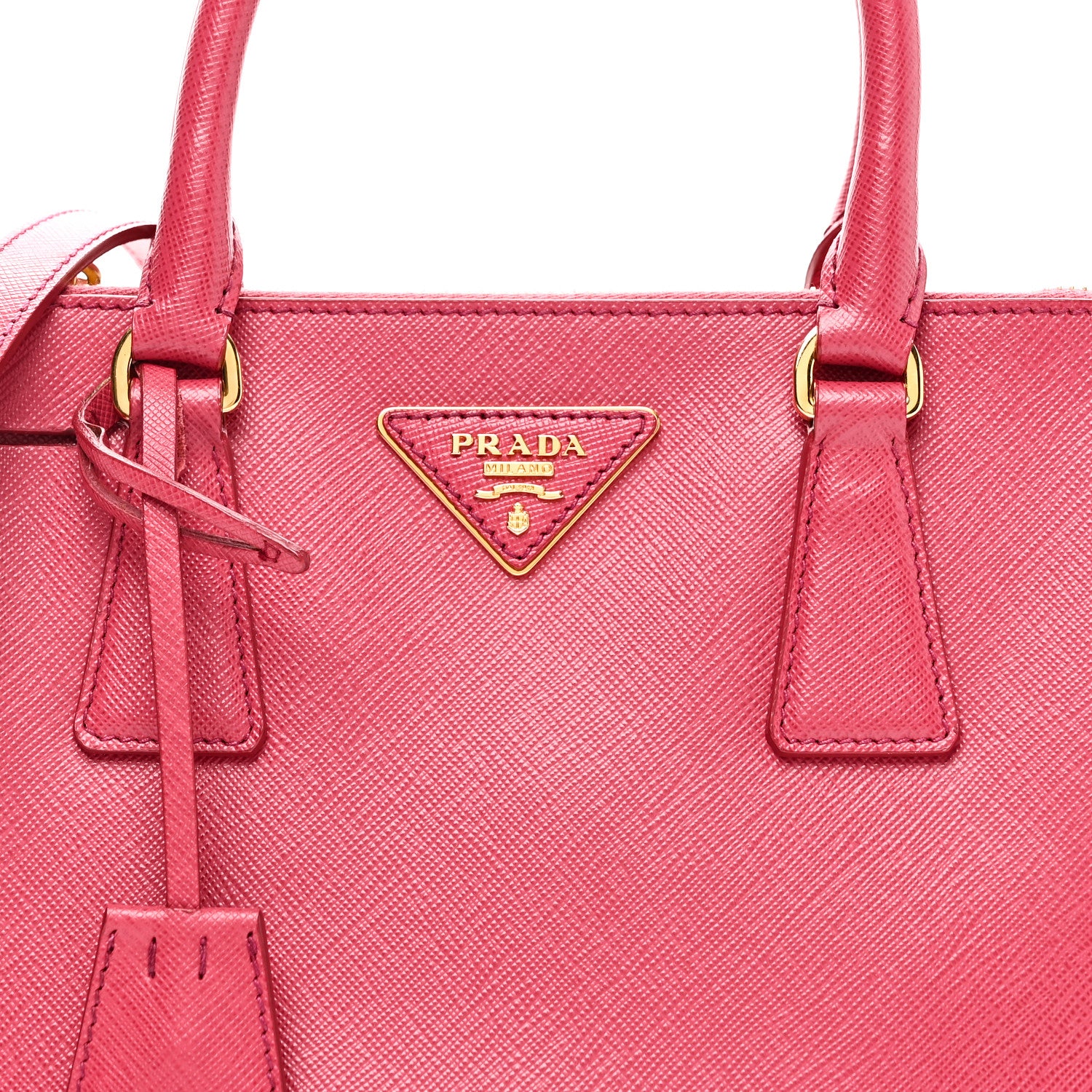 Prada Saffiano Mini Galleria Double Zip Tote Peonia 8 of 12