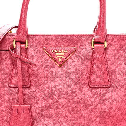 Prada Saffiano Mini Galleria Double Zip Tote Peonia 8 of 12
