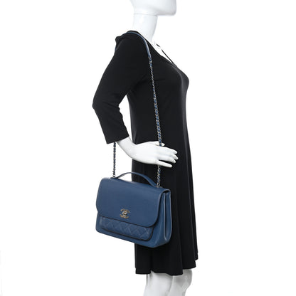 Chanel Caviar Quilted Large Business Affinity Flap Blue 2 of 11