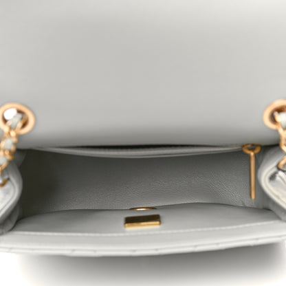 Chanel Lambskin Quilted Mini Pearl Crush Flap Light Grey 5 of 10
