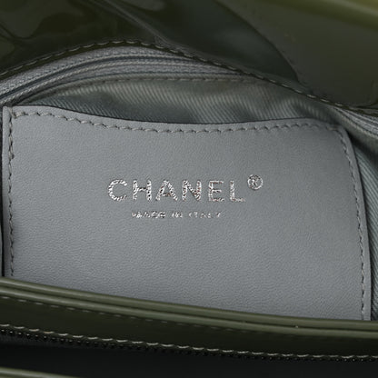Chanel Patent Quilted Medium Just Mademoiselle Green 6 of 11