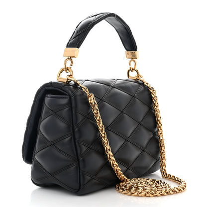 Louis Vuitton Lambskin Malletage Top Handle GO-14 MM Bleu Marine 4 of 10