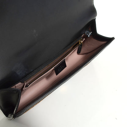 Gucci Calf Hair Jaguar Printed Small Lady Buckle Clutch Black 9 of 9