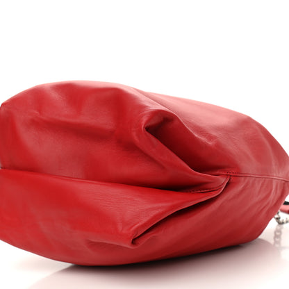 Saint Laurent Lambskin Teddy Drawstring Bag Eros Red 9 of 9