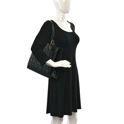Christian Dior Calfskin Archicannage Medium Essential Tote Black 2 of 11