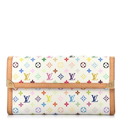 Louis Vuitton Monogram Multicolor Porte Tresor International Wallet White 1 of 8
