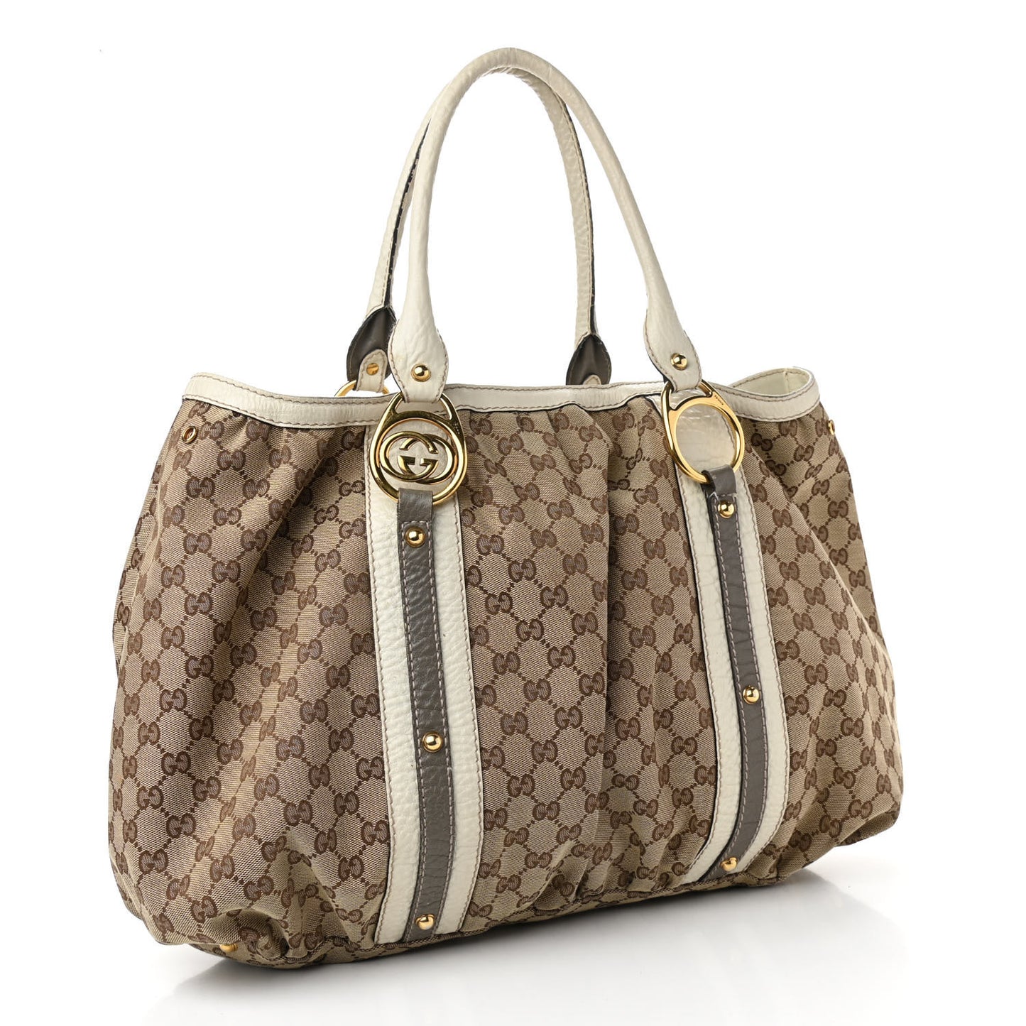 Monogram Medium Interlocking Icon Tote Ivory