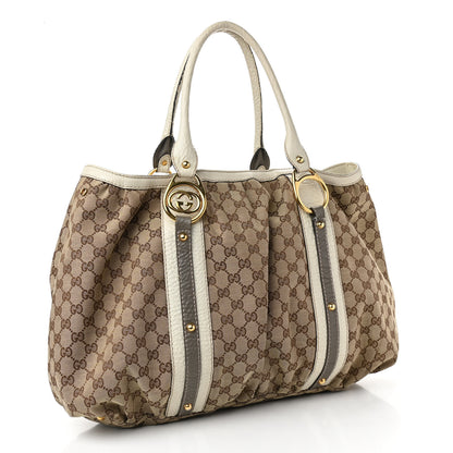 Gucci Monogram Medium Interlocking Icon Tote Ivory 2 of 16