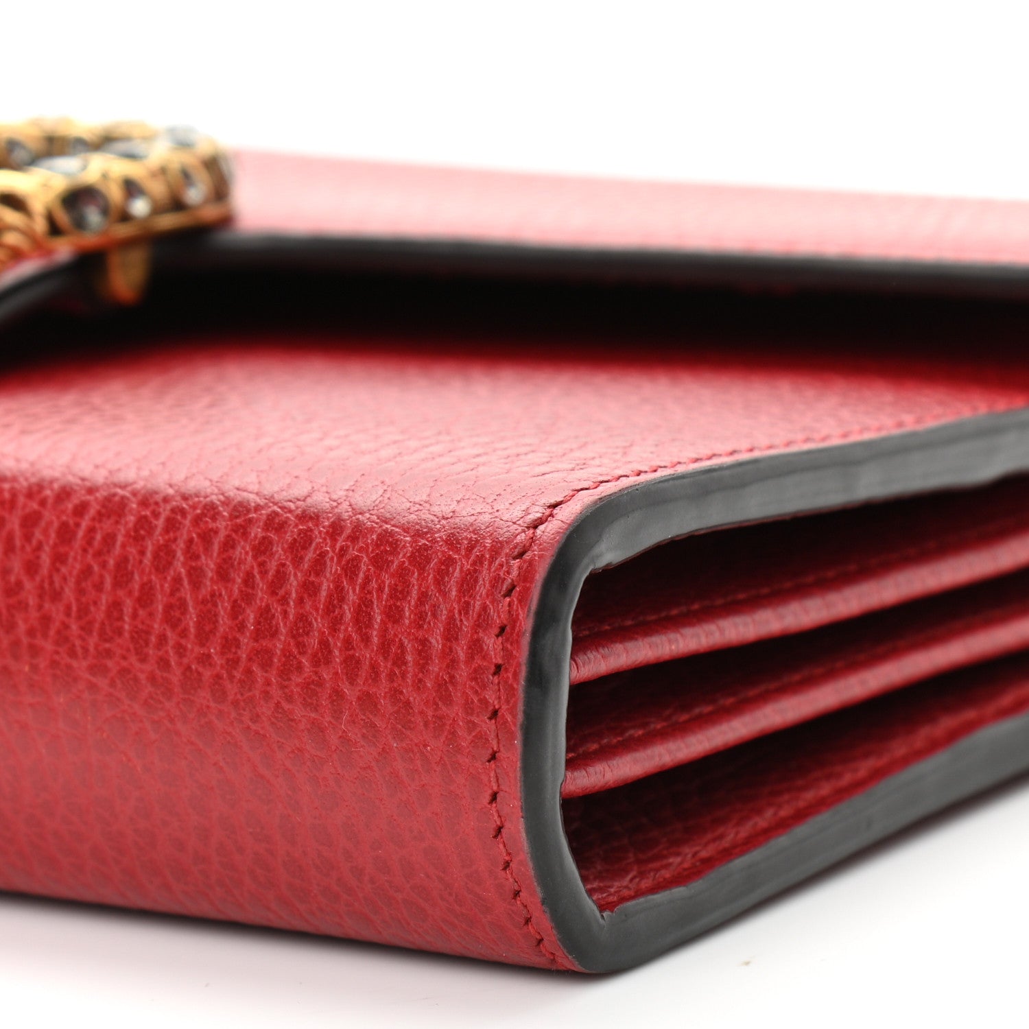 Gucci Calfskin Mini Dionysus Chain Wallet Hibiscus Red 10 of 15