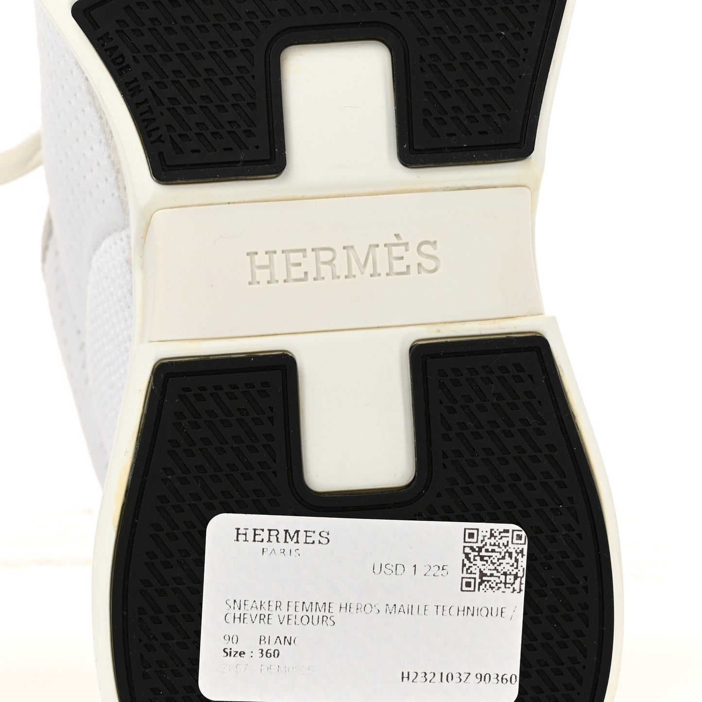 Technical Knit Suede Heros Sneakers 36 White