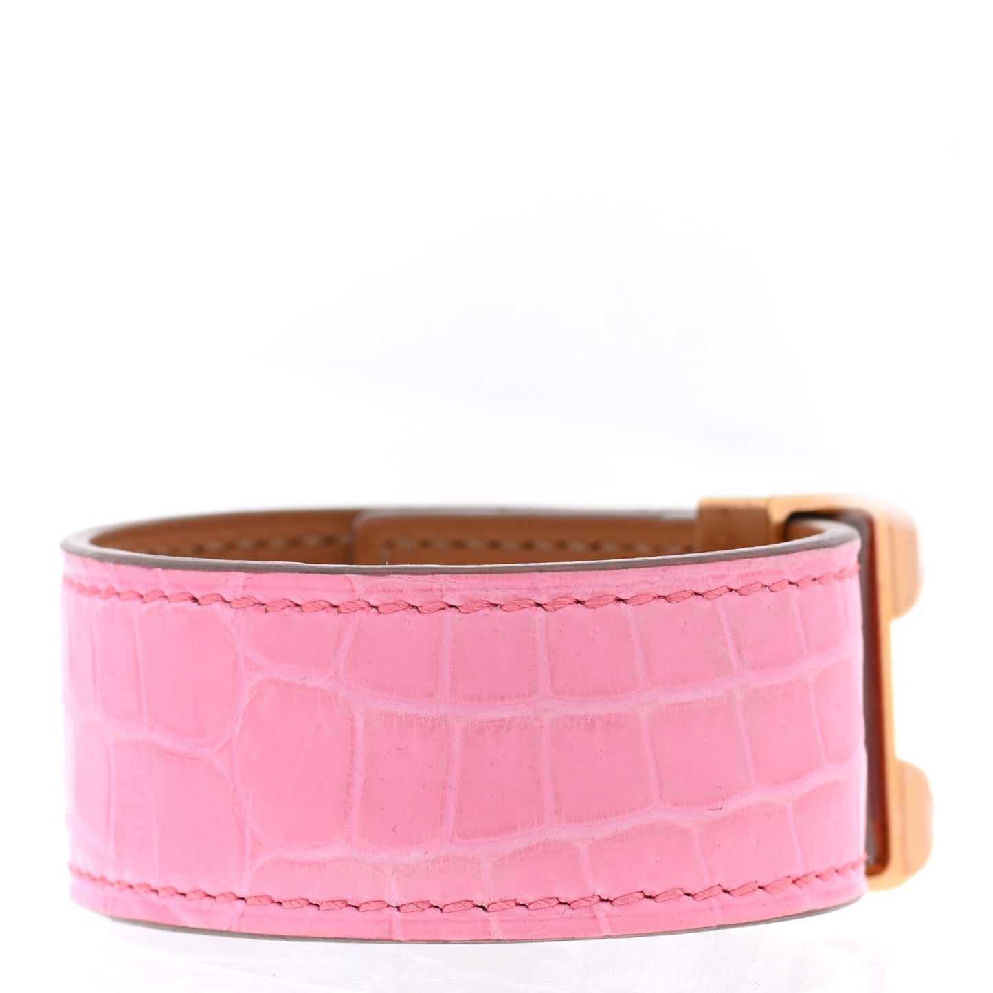 Matte Niloticus Crocodile Collier De Chien CDC 24 Bracelet T1 Rose Bubblegum