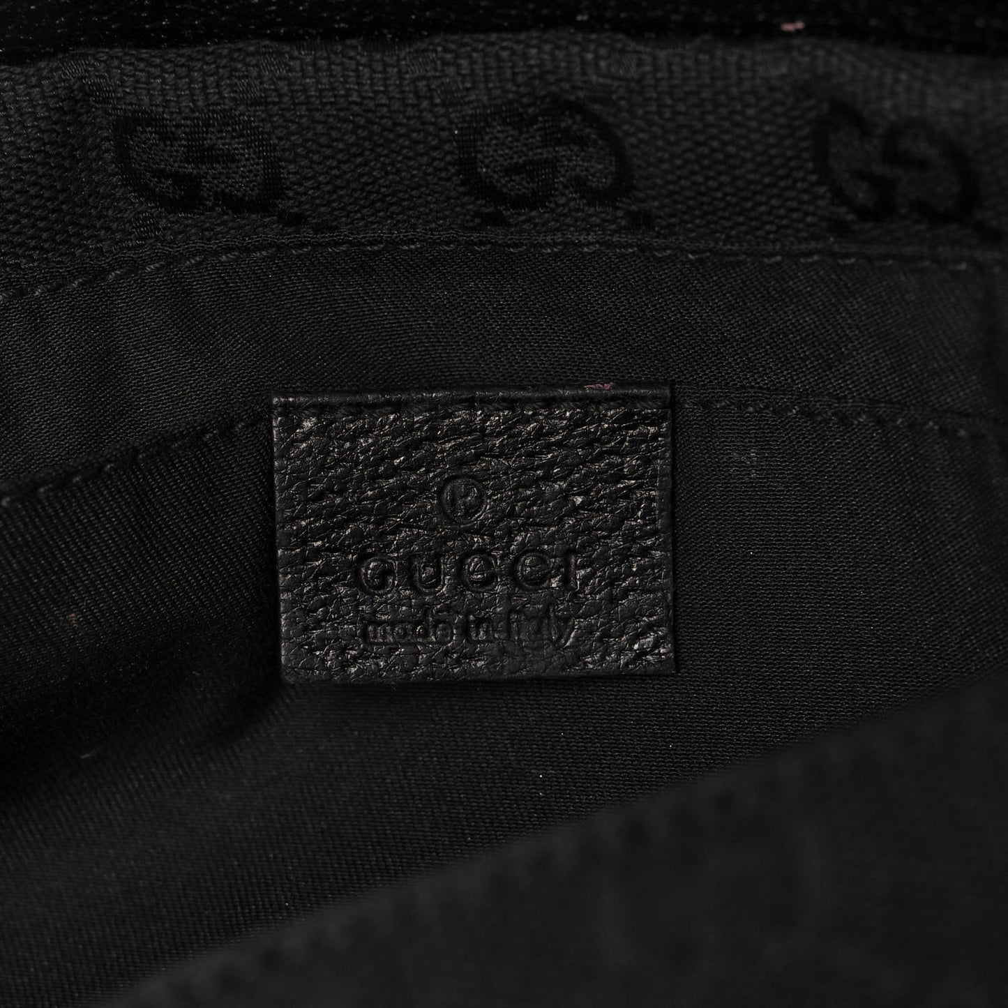 Monogram Web Belt Pouch Bag Black
