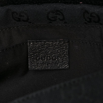 Gucci Monogram Web Belt Pouch Bag Black 6 of 12