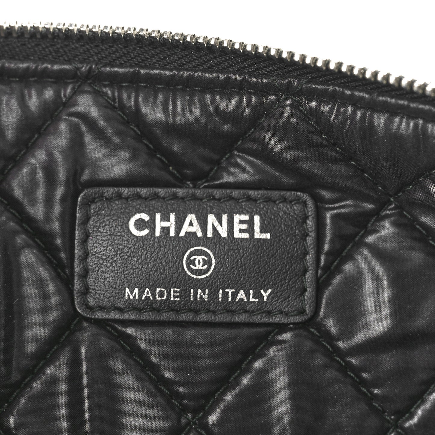 Caviar Studded Medium Deauville Pouch Black